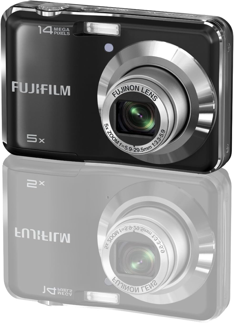 Fujifilm FinePix AX300 14 MP Digital Camera with Fujinon 5x Wide Angle Optical Zoom Lens (Black) (OLD MODEL)