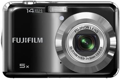 Fujifilm FinePix AX300 14 MP Digital Camera with Fujinon 5x Wide Angle Optical Zoom Lens (Black) (OLD MODEL)