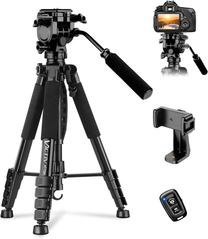 Victiv Tripod 74-Camera-Tripod for Cell Phone, Aluminum Professional Heavy Duty Camera Tripod Stand, Tripod for Camera DSLR SLR with Carry Bag, Compatible with Canon Nikon iPhone