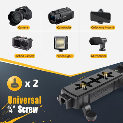 Zeadio Video Action Stabilizing Handle Grip Handheld Stabilizer with Cold-Shoe Mount for All DSLR Camera Camcorder