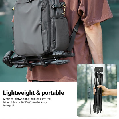 NEEWER Camera Tripod TP53 Lightweight Stand with Phone Holder