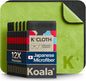 Koala Japanese Microfiber Lens Cleaning Cloth Pack of 6 – Premium Eyeglass, Camera, VR/AR Headset & Screen Cleaner Cloths Black & Green