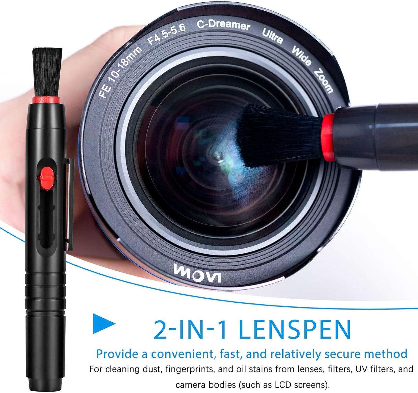 Professional Camera Cleaning Kit for DSLR & Mirrorless Cameras – Complete Lens & Sensor Cleaning Set with Lens Pen, Air Blower, Brush & Cleaning Solution