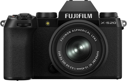 Fujifilm X-S20 Mirrorless Digital Camera XC15-45mm Lens Kit Black