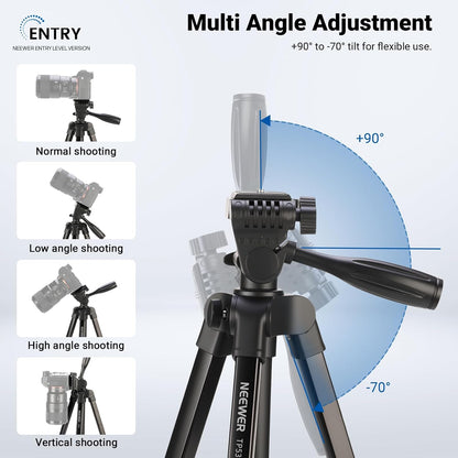 NEEWER Camera Tripod TP53 Lightweight Stand with Phone Holder