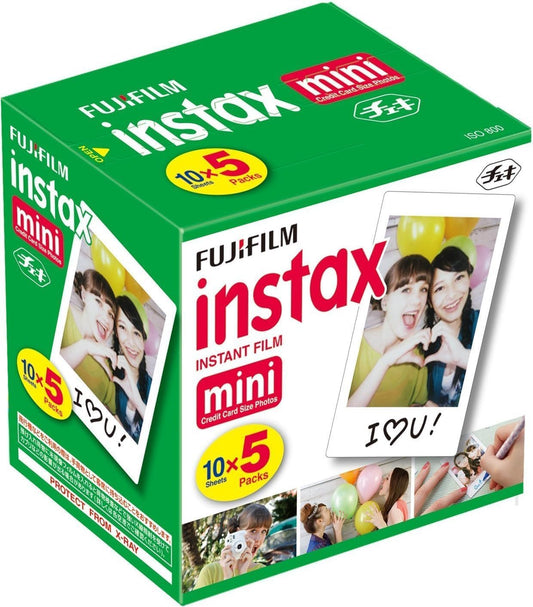 Fujifilm Instax Mini Instant Camera Film + Boomph’s Ultimate Performance Cloth – Capture Memories Anytime, Anywhere