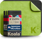 Koala Japanese Microfiber Lens Cleaning Cloth Pack of 6 – Premium Eyeglass, Camera, VR/AR Headset & Screen Cleaner Cloths Black & Green