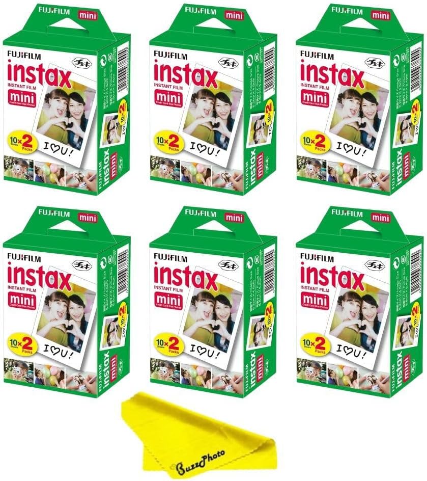 Fujifilm Instax Mini Instant Camera Film + Boomph’s Ultimate Performance Cloth – Capture Memories Anytime, Anywhere