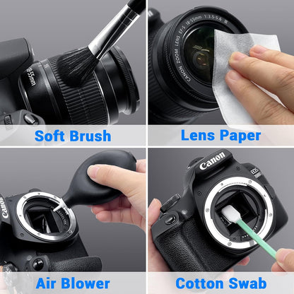 Camera Lens Cleaning Kit, 10-in-1 Camera Cleaning Kit, Camera Lens Cleaner and Camera Accessories, Includes Lens Cleaning Kit/Lens Cleaner/Lens Cleaning Pen/Soft Brush