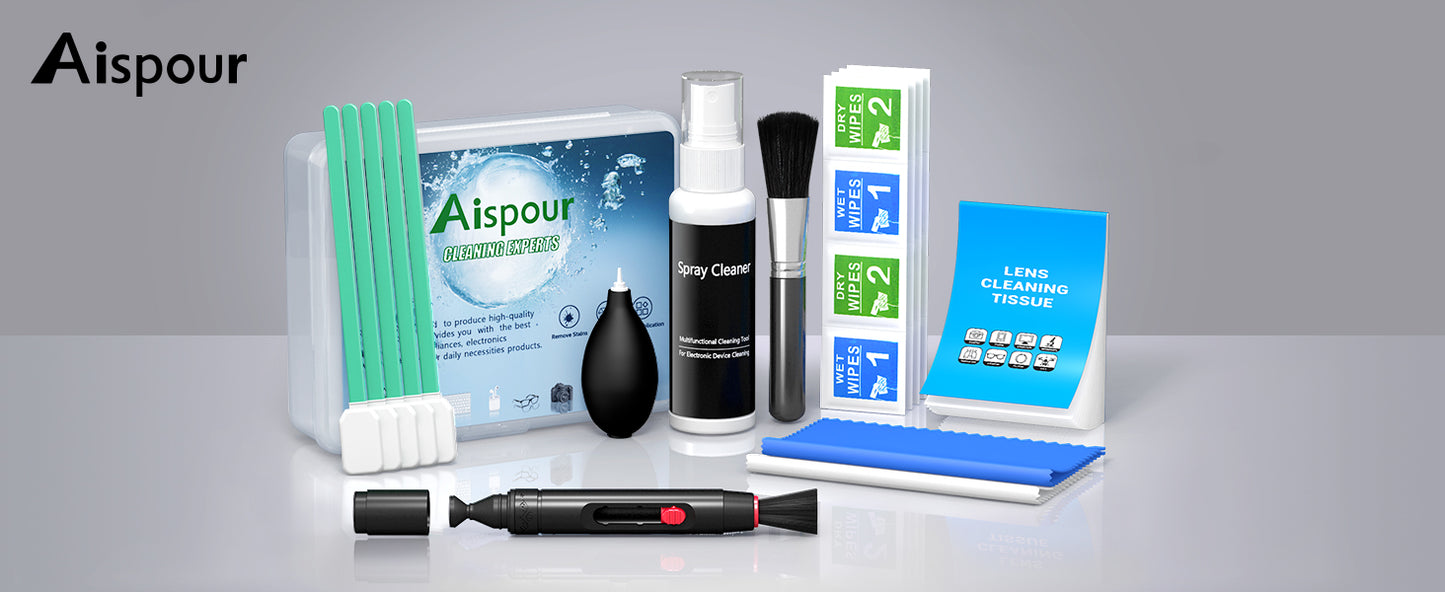 Camera Lens Cleaning Kit, 10-in-1 Camera Cleaning Kit, Camera Lens Cleaner and Camera Accessories, Includes Lens Cleaning Kit/Lens Cleaner/Lens Cleaning Pen/Soft Brush