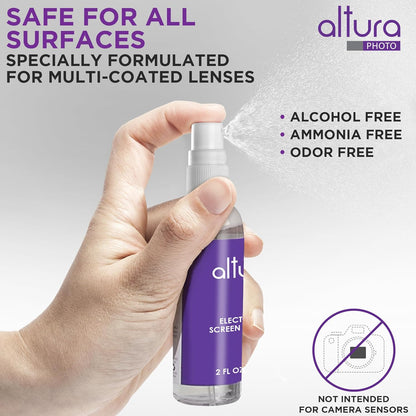 Altura Photo Camera Cleaning Kit - Camera Photography Accessories (Air Blower, Brush, Pen, Lens Cleaner Spray, Microfiber Cleaning Cloths, Tissue Wipes) for Canon Nikon ZR Sigma Tamron Sony Pentax
