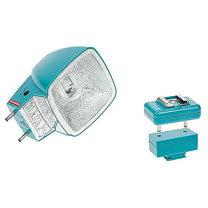 Lomography Diana F+ HP700 120 format medium format camera Includes removable 75mm lens Two shutter speeds Zone focusing system 12 and 16-shot modes Multiple and partial exposures Endless panorama mode Comes with pinhole function Color: Teal and Black