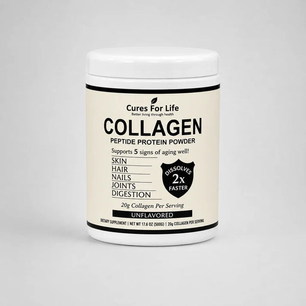 Cures For Life™ Collagen Peptide Protein Powder – Unflavored – 500g