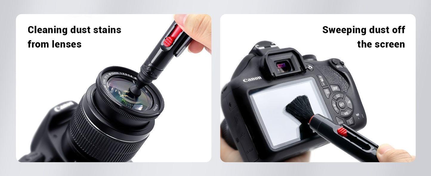 Camera Lens Cleaning Kit, 10-in-1 Camera Cleaning Kit, Camera Lens Cleaner and Camera Accessories, Includes Lens Cleaning Kit/Lens Cleaner/Lens Cleaning Pen/Soft Brush